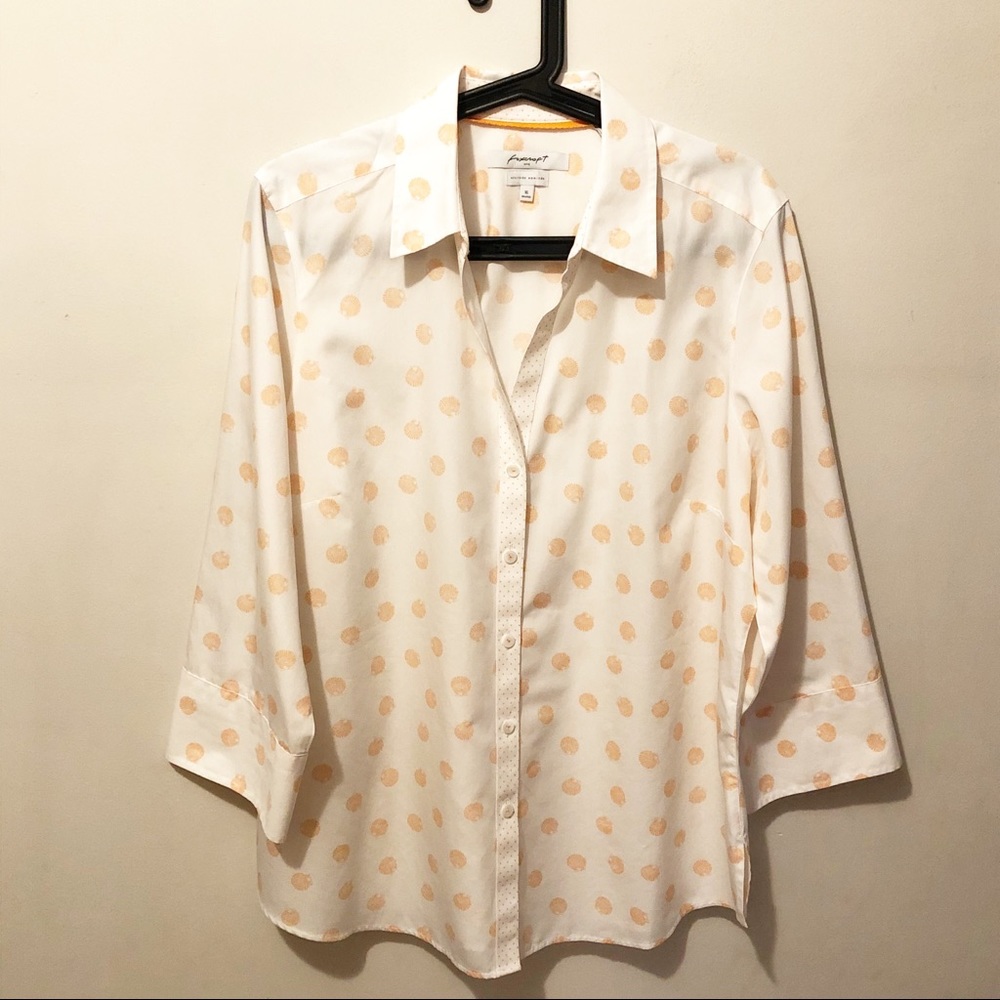 Foxcroft Seashell print non-iron shirt
